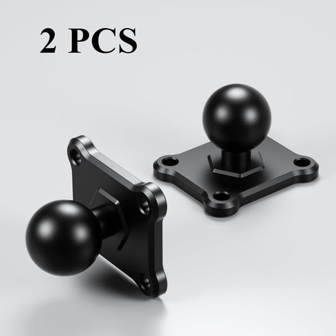 BRCOVAN 2 PCS, 1'' Ball Mount Base with Aluminum Alloy 4-Hole AMPS Square Plate & 1'' TPU Ball Adapter