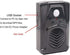PIR Motion Sensor Activated Sound Player Speaker with USB Cable for MP3 Audio Files - Black
