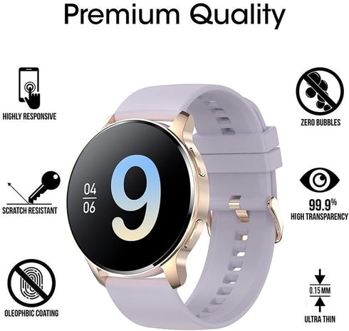 6 Pack I50 1.32" Watch Screen Protector Film Compatible with Iaret 1.32 inch Smartwatch I50 Screen Protectors Foils Screen Cover Crystal Clear HD Anti-Scratch Anti-Fingerprint