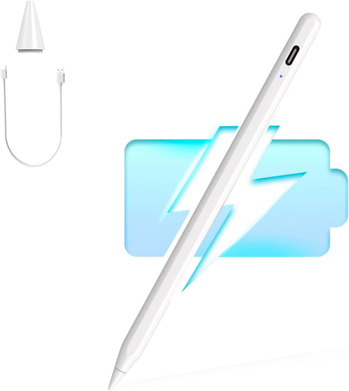 Stylus Pen for iPad 9th&10th Gen, Magnetic Wireless Charging Smart Pen Compatible with iPad 6/7/8/9/10, Mini 5/6, Air