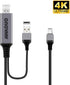 USB C to HDMI Adapter with Charging Cable, 4K 30Hz Compatible with MacBook 2018, iPad Pro, 6.6FT (Black)