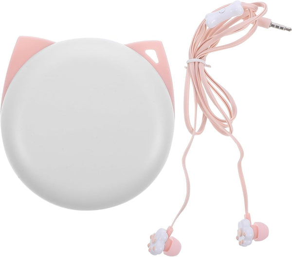 Paw Case Phones Microphone Headphones Wired Cat Style Corded - Phone Earphones Kitten Microphone USB Cell Cartoon Girls