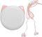 Paw Case Phones Microphone Headphones Wired Cat Style Corded - Phone Earphones Kitten Microphone USB Cell Cartoon Girls