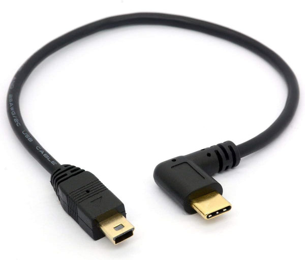 Angle USB Type C to Micro USB Cable, 90 Degree USB-C Male to Micro-B Male Adapter for Charging