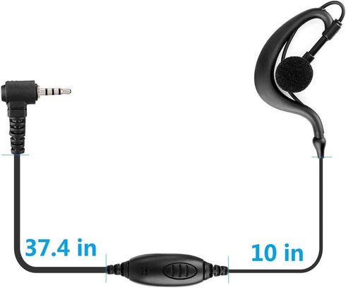 Retevis RT20 2 Way Radio Earpiece with Speaker Mic, Compatible with Retevis RT20 Walkie Talkies, 3 Pack