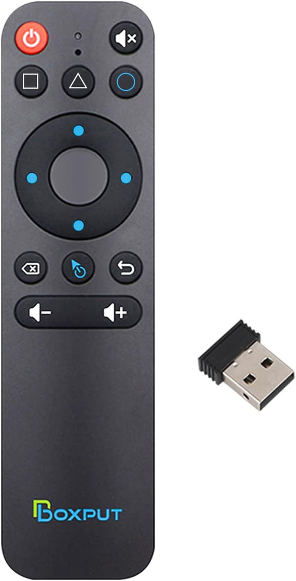 BPR1S Plus Air Mouse Remote Control, 2.4G RF Bluetooth Voice Remote with IR Learning for Android TV Box, Smart Projector