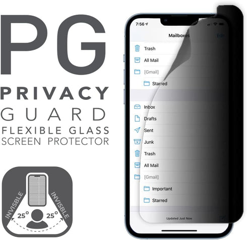 ARMOR Flexible Glass Screen Protector for iPhone 13 Pro / 13 - Privacy Guard with 9H