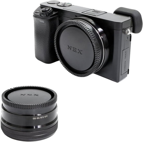 2 Pack Rear Lens Cap and Camera Body Cap Cover Kit for Sony A9 A7 A7II A7III A7IV A7S II III A7R II III A7RIV A7RV