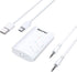 TV Bluetooth 5.3 Transmitter/Receiver 2-in-1 Mini Wireless Adapter with Headphones Dual Pairs, 3.5mm Aux Audio Jack,