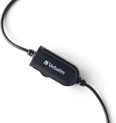 Verbatim Mono 3.5mm Headset with Microphone and in-Line Remote in Black