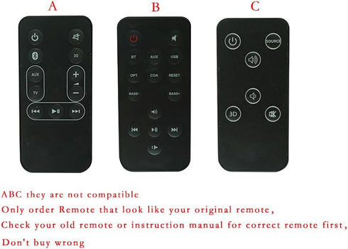 Generic T-180BT T180BT 3) Remote Control for Lugulake Sound Bar Soundbar Speaker(Note : Only Order The one Exactly The