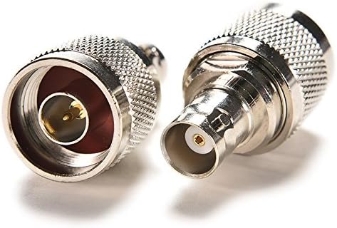 N Male to BNC Female Adapter, 4pcs Coaxial Connector for Radio Walkie Antenna Converter