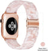 Light Apple Watch Band, Fashion Resin for Series 9 8, Compatible with 40mm for Women (Flower Pink)