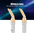 Banana Plugs for Speaker Wire - 6 Pcs 24K Gold Plated Pure Copper Y Plug Spade Connector