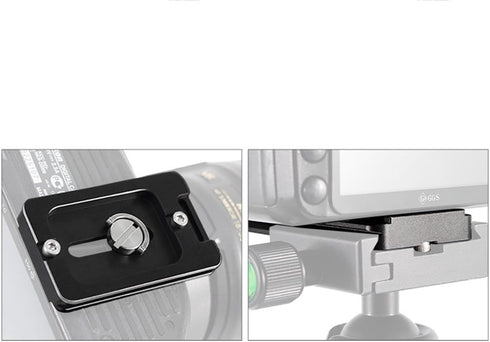 JianLing 2PCS PU50 50mm 1/4 Camera Quick Release Plate Aluminum Tripod Ball Head Base Quick Release Plate for DSLR