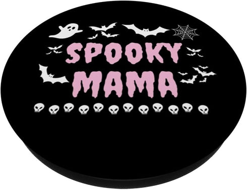 Spooky Mama Halloween Pink Cute Mom Autumn Fall Goth PopSockets Standard PopGrip