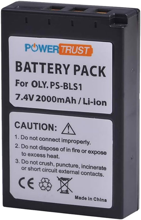 2Pack PS-BLS1 BLS 1 BLS1 BLS-1 Li-ion Batteries with LCD USB Charger for Olympus E-PL1, E-P1, E-P2, EP3