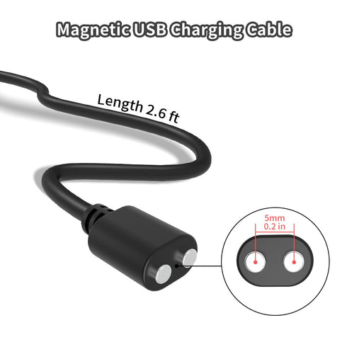 Vebaisa 2 5mm/0.2inch Magnetic USB DC Charger Cable Replacement Charging Cord for Dots Rechargeable Devices