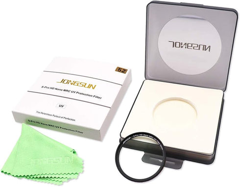 52mm UV Filter, S-Pro HD Nano MRC Camera Ultraviolet Protection Filter, Multicoated, Ultra-Slim, Lens Cloth Kit.