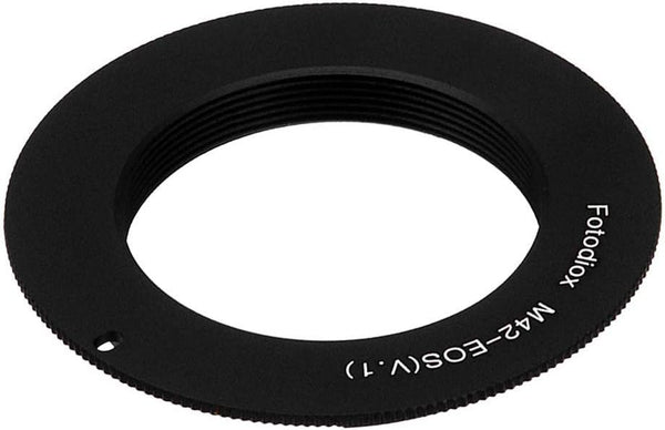 Fotodiox Lens Mount Adapter for M42 Type 1 Screw Mount SLR Lens to Canon EOS (EF, EF-S) Camera Body