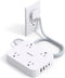 HANYCONY Flat Plug Extension Cord, 5ft Power Strip with 4 USB Ports(2 USB