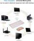 Keyboard Mouse Combo, 2.4GHz Slim Waterproof Keyboard and Mouse Kit for Desktop, Computer, PC (Gold)