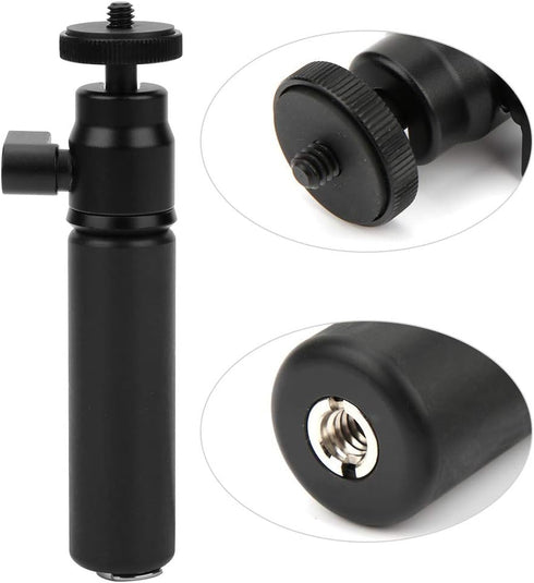ZGHUNVRE 360 1/4" Aluminum Alloy Small Ball Head Selfie Stick, Universal Motion Camera Handle with Adjustable Angle