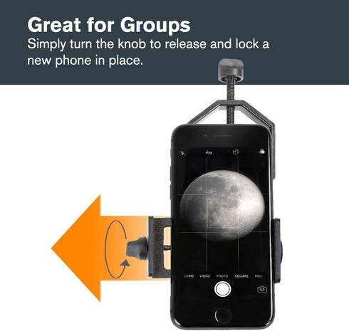 Celestron Smartphone Adapter for Telescope, Binoculars & Spotting Scopes Capture Images & Video Through Your Optics