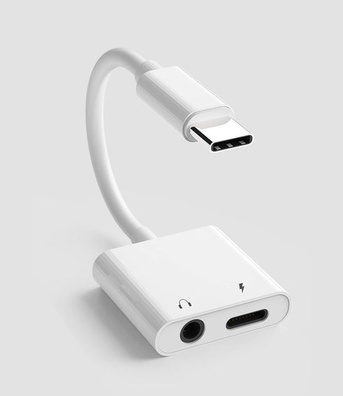USB C to 3.5mm Headphone Charger Adapter, Type C Earphone Jack AUX Dongle Audio Fast Charging Cable for Samsung Galaxy,