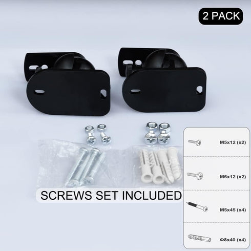 Speaker Wall Mount Brackets, Universal Mount for Surround Sound Speakers, 2 Pack for Home Theater