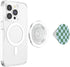 PopSockets Phone Grip Blue Green Checker PopGrip for MagSafe
