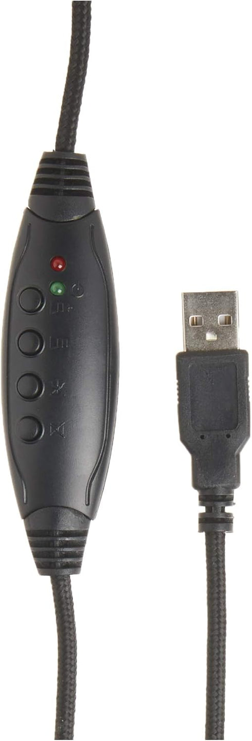 IMME282 Wired USB Dual Headset with Noise Cancelling Mic, Volume Control for PC, Laptop, and Computer.