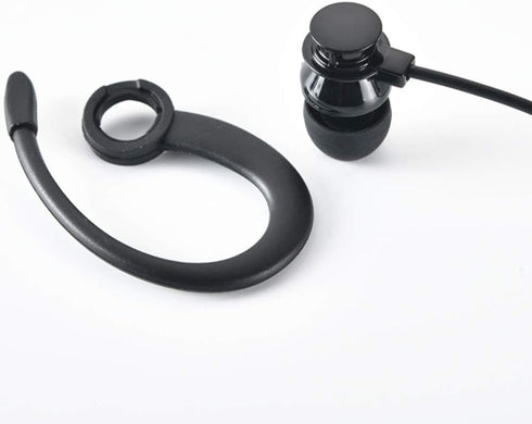 Single Side Earphone: In-Ear Stereo to Mono Earbuds, 3.5mm Plug, Ear Hook Earpiece, Compatible with Android & MP3