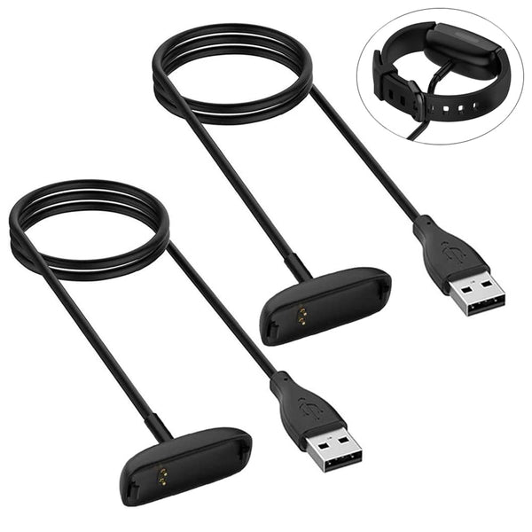 Threeeggs 2 Pack USB Charger Dock Cord for Fitbit Inspire 2, 3.3 ft / 100cm Charging Cable