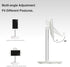 Bright Stone Adjustable Phone Stand for Desk, Compatible with 4"-12.9" Phones/Tablet/iPhone/iPad/Switch (White)