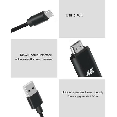 Fonus 4K 10 20 USB C to HDMI Adapter AV Cable TV Video Hub Compatible with Samsung Galaxy Note Plus/Note Plus, Ultra