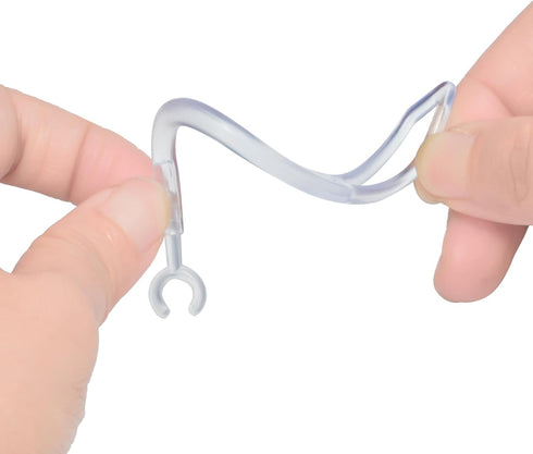 Replacement Ear Hooks for Bluetooth Headset, Universal Two Way Radio Earpiece, Small Clamp Ear Loop Clips, Clear, 6Pcs