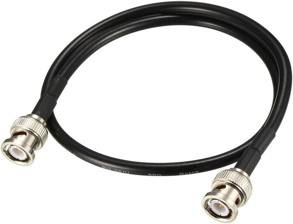 uxcell RG58 Coaxial Cable with BNC Male to BNC Male Connectors, 50 Ohm, 20 Inch