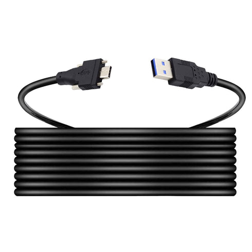 xiwai USB C USB 3.1 Type-C Dual Locking Connector to USB3.0 Data Transfer Cable with Panel Mount Screw