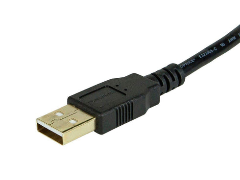 Monoprice USB 2.0 Type-A Male to Female Extension Cable, Gold Plated, 15 Feet, Black, 28/24AWG