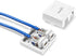 NavePoint Keystone Jack Surface-Mount Box, 2-Port White, 10-Pack