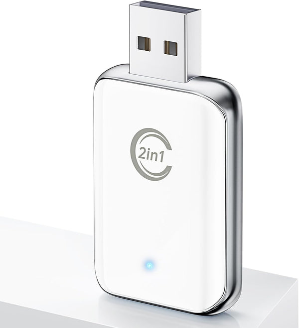 CZOCPOS Wireless Carplay Adapter for iPhone, Convert Wired Car Play to Wireless, 2