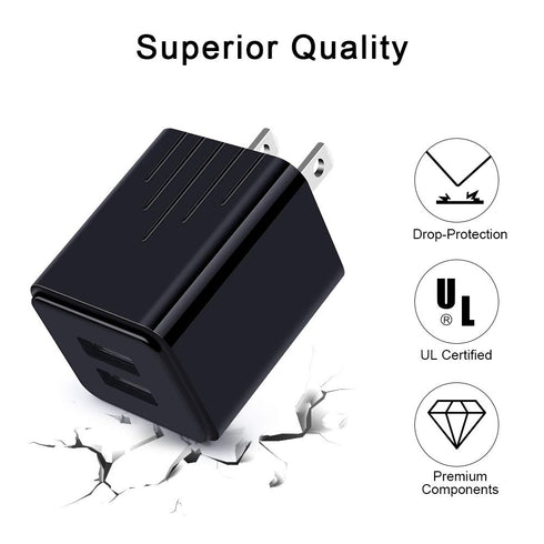 Fast Charging USB Type C Wall Charger Block & 6ft Cable for Samsung Galaxy S22/S21/Note 20, Google Pixel, Moto G.