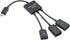 ljhnba 3in1 USB to 2 OTG 3 Port HUB Cable Splitter Micro-USB Type-C