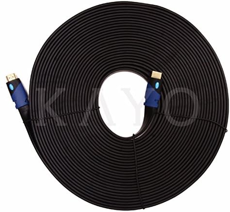 KAYO Flat HDMI Cable- 50 FT,High Speed HDMI Cable (15m) Flat Wire- CL3