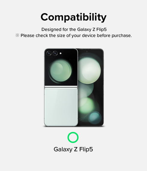 Samsung Galaxy Z Flip 5 Screen Protector - Ringke Dual Easy Film, 4-Layer Protection, HD Clear, Self-Healing, 2 Pack.