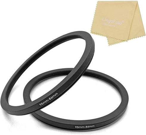 LingoFoto FS2067 95mm to 86mm Metal Step Down Ring Filter Adapter for 95mm Camera Lens & 86mm Filters
