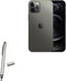BoxWave Stylus Pen for Apple iPhone 12 Pro Max - DualTip Capacitive Stylus, Metallic Silver, Fiber Tip Disc Tip