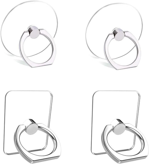 ralhaywi Cell Phone Ring Grips Stand Holder,4pcs 360 Rotation Universal Finger Grip Kickstand