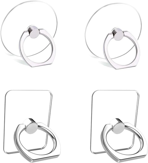 ralhaywi Cell Phone Ring Grips Stand Holder,4pcs 360 Rotation Universal Finger Grip Kickstand